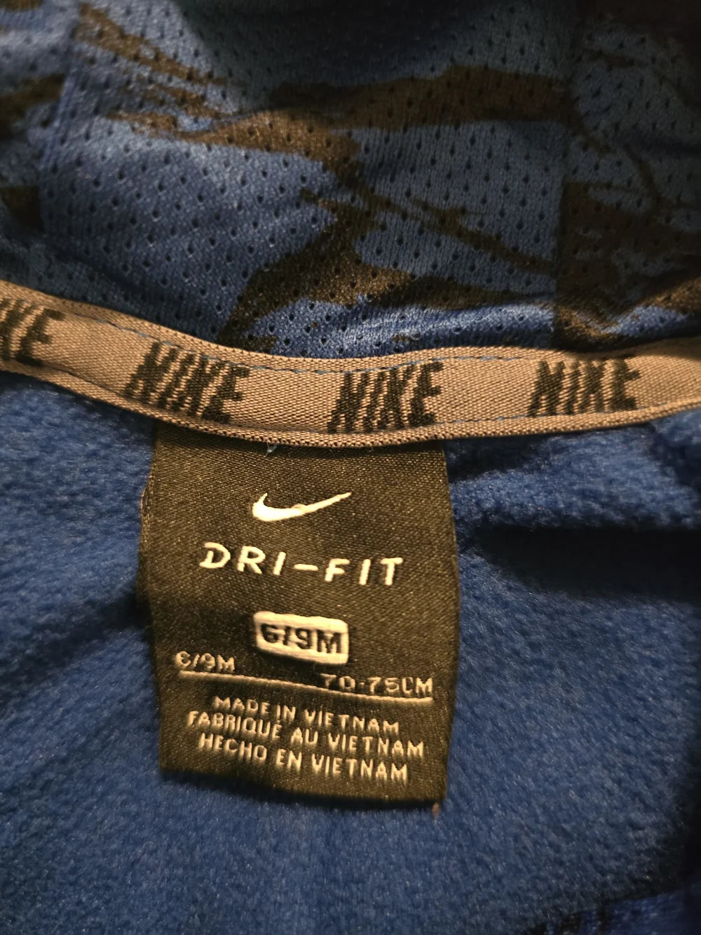 Nike Baby Dri-FIT Hooded Tracksuit Set Blue Black 6-9M 70-75cm